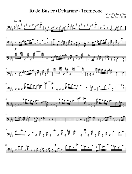 Rude Buster Deltarune Trombone