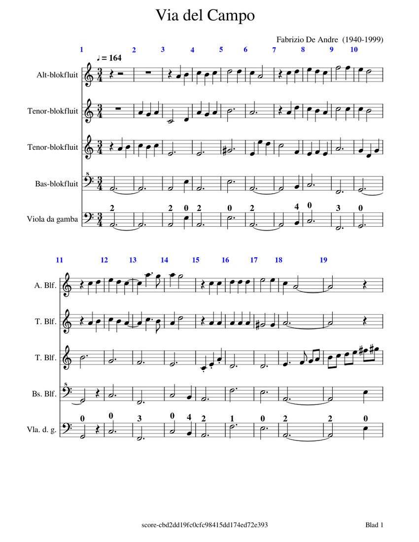Via del Campo piano tutorial