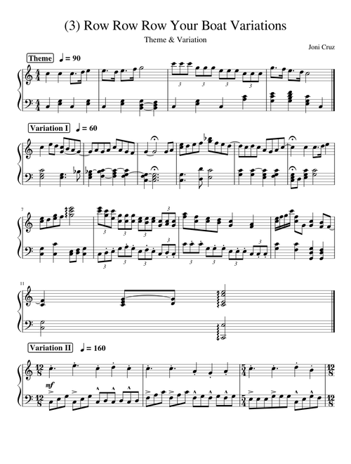 4 Row Row Row Your Boat Variations