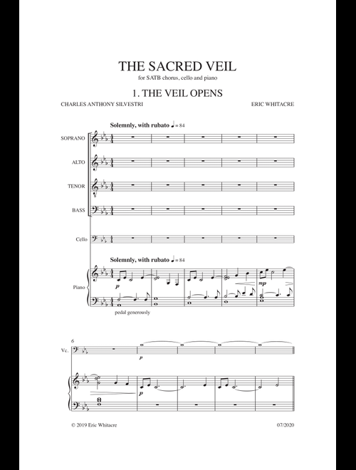 The Sacred Veil (Collection) - Eric Whitacre (Choral, SATB)