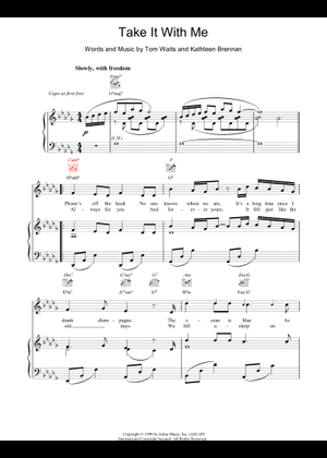 TOM WAITS BIG TIME 楽譜　ギタースコア B'z. TIME guitar tab.1 - YouTube