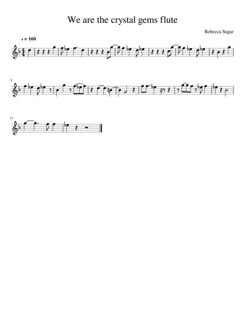 We Are the Crystal Gems For Flute