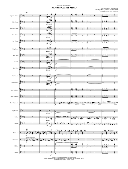 Always On My Mind (Arr. John Ivor Holland) - The Pet Shop Boys (Brass Band)