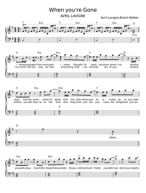 When You're Gone - Avril Lavigne