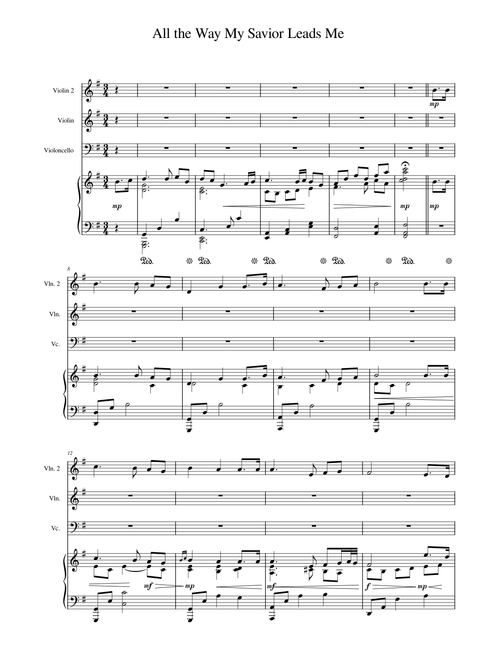 All the Way My Savior Leads Me – Robert Lowry (FS arr, string ensemble)