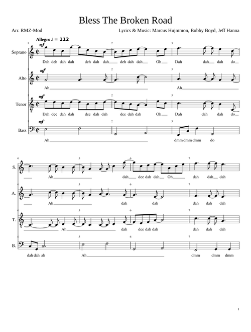 Bless The Broken Road (SATB)