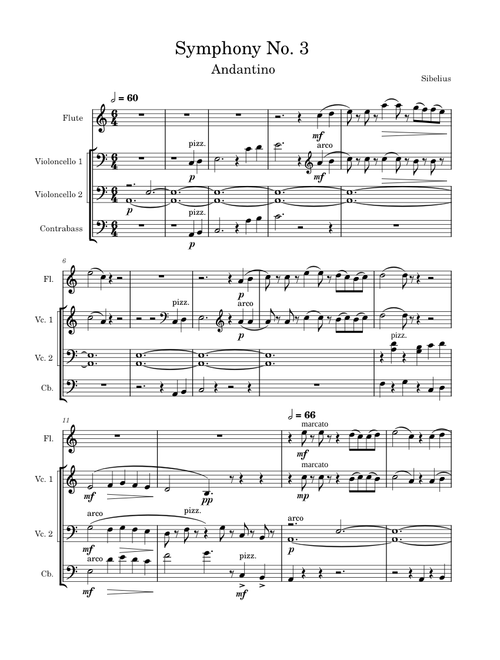 Andantino from Symphony No. 3 – Jean Sibelius