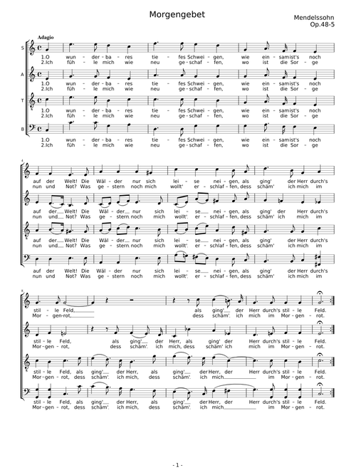 Mendelssohn Op.48-5 (Morgengebet)