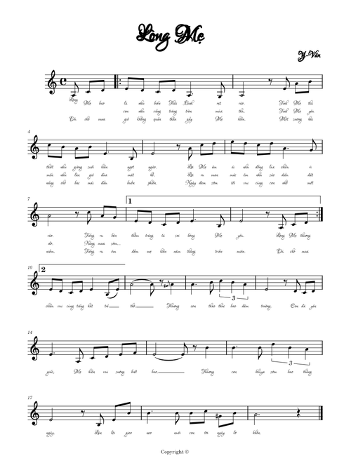 Lòng Mẹ (Am - La Thứ) - Y Vân