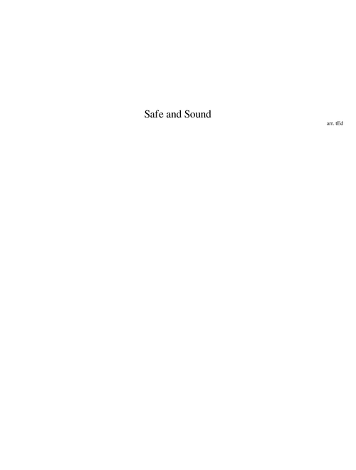 Safe and Sound (Capital Cities)