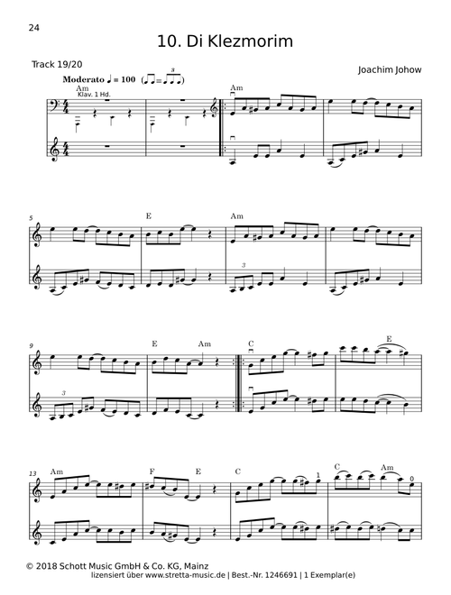 Di Klezmorim - Joachim Johow