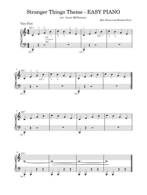Stranger things - main theme – Misc Soundtrack Stranger Things Theme - EASY PIANO