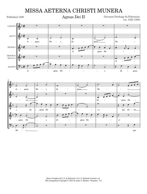 Missa Aeterna Christi Munera  - Agnus Dei II