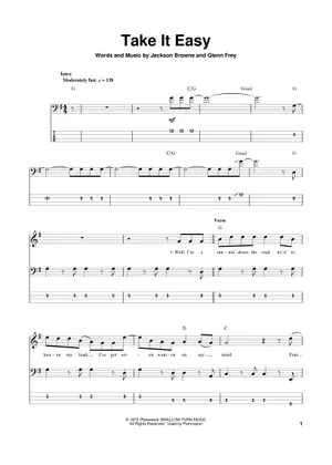 Play Official version of Take it easy sheet music by Eagles Play Official version of Take it easy sheet music by Eagles