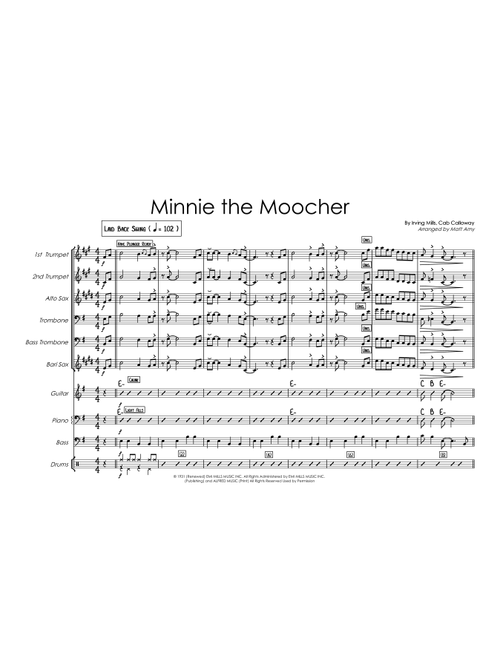 Minnie The Moocher (Arr. Matt Amy Music) - Big Bad Voodoo Daddy (Jazz Combo)