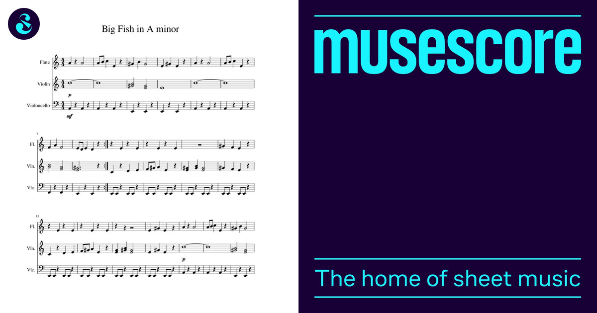 Big Fish - Shen Zhou Sheet Music for Flute, Violin (Mixed Duet ...