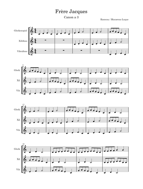 Frere jacques – Misc Traditional Frere Jacques Canon a 3