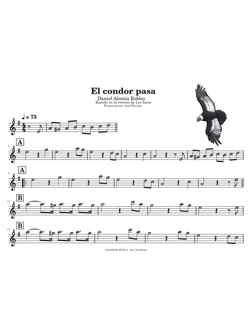 El condor pasa – Daniel Alomía Robles FLAUTA DULCE