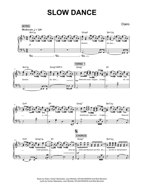 Slow Dance - Clairo (Piano)