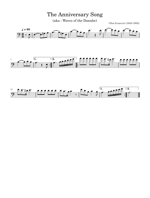Waves of the Danube – Iosif Ivanovici Anniversary Song (Waves of the Danube) for Cello