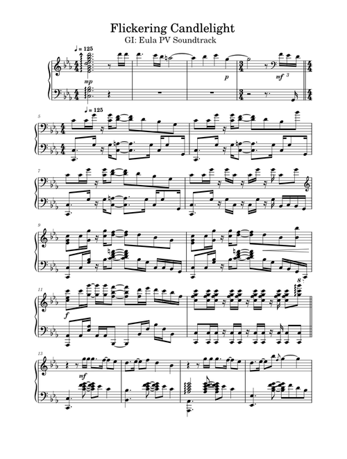 Flickering Candlelight [GI: Eula PV Soundtrack]
