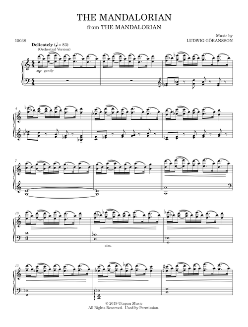 The Mandalorian - Ludwig Göransson (Piano Solo)