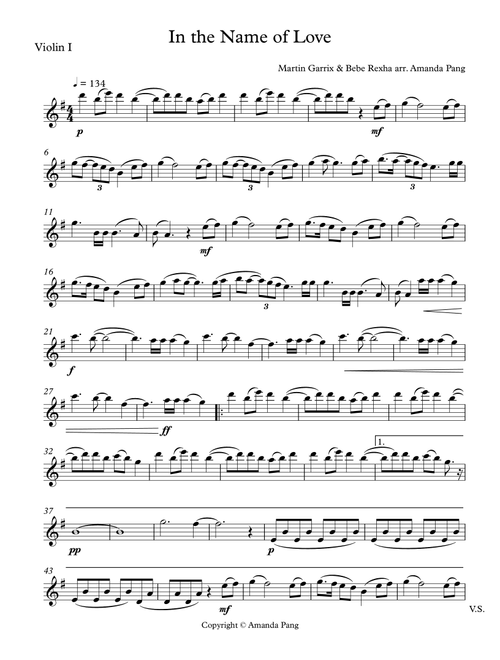 In The Name Of Love (feat. Bebe Rexha) (Arr. Amanda Pang) - Martin Garrix (String Quartet)