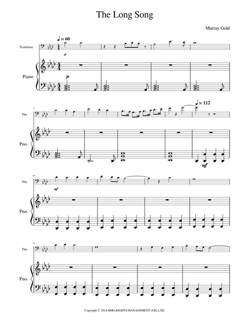 The Long Song (Arr. Dan Wattis) - Murray Jonathan Gold (Trombone and Piano)
