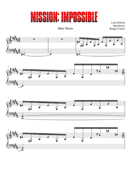 mission impossible score pdf