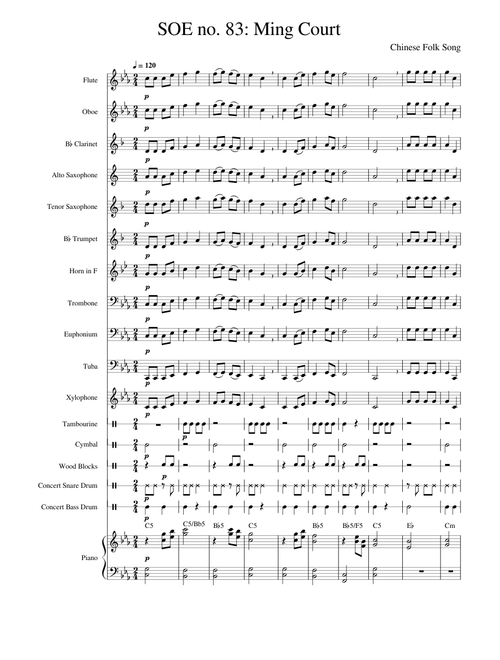 Ming Court – chinese folk song SOE no.83