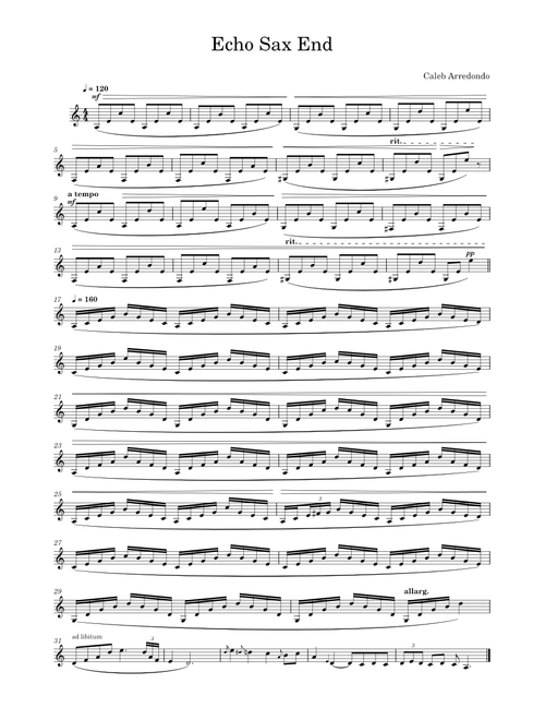 Echo Sax End – Caleb Arredondo