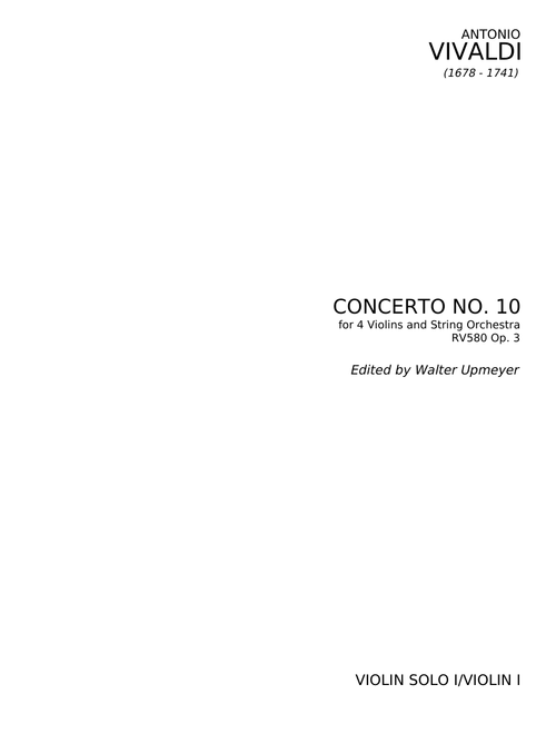 Concerto in B minor, RV 580 - Antonio Vivaldi
