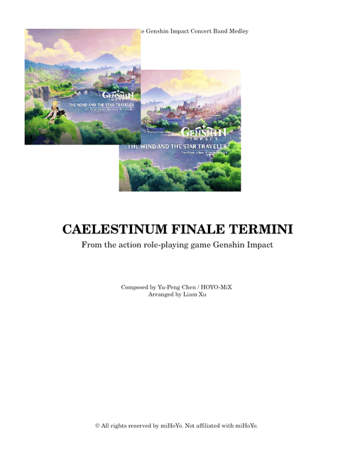 Caelestinum Finale Termini – Yu-Peng Chen Caelestinum Finale Termini - Genshin Impact | Concert Band Arrangement