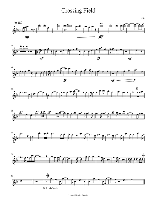 Crossing Field Violin (Sword art Online Op1)