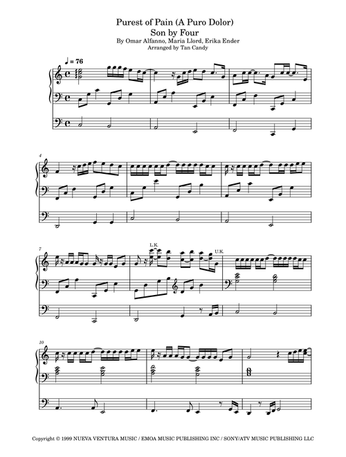 Purest Of Pain (a Puro Dolor) (Arr. Tan Candy) - Erika Ender, Omar Alfanno, Maria Llord (Organ)