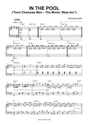 in the pool – Chainsaw Man The Movie: Reze Arc OST Sheet Music for ...