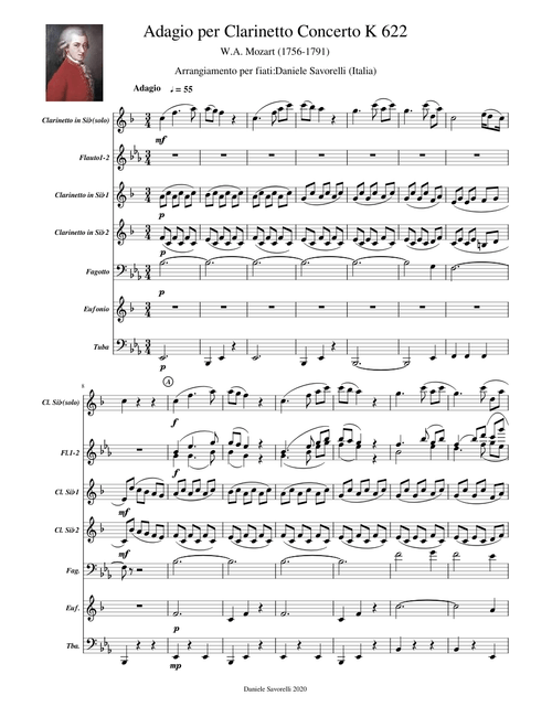 Mozart W.A.- Concerto KV 622 per Clarinetto -  II Adagio