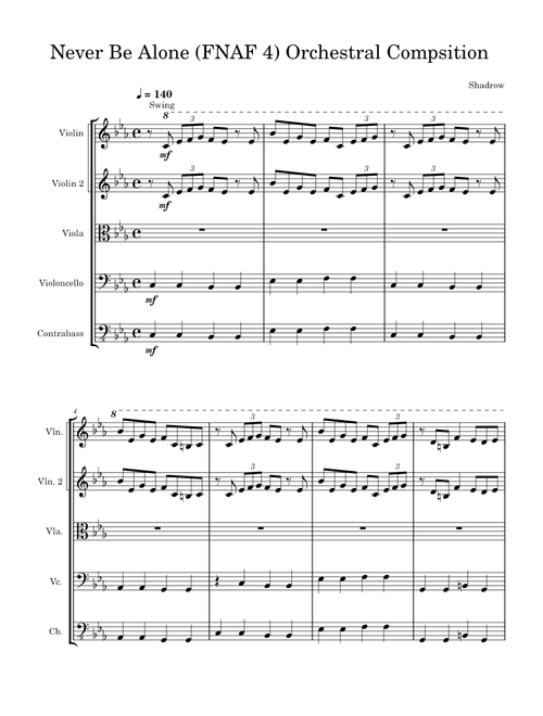 Never Be Alone (FNAF4 Song) - Shadrow – Shadrow Never Be Alone (FNAF 4) Orchestral Compsition