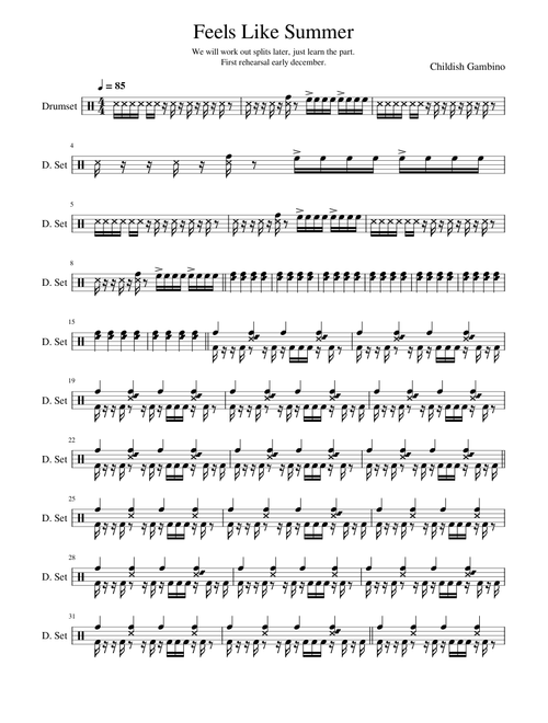DRUM OUTLINE // Feels like summer // NOOMA