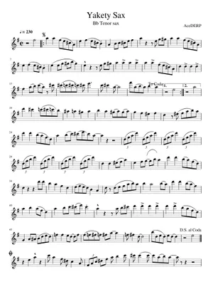 Yakety Sax Benny Hill Sheet Music For Saxophone Tenor Saxophone yakety-sax-benny-hill-sheet-music-for-saxophone-tenor-saxophone