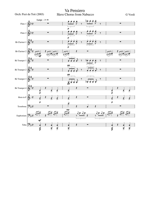 Nabucco – Verdi Va Pensiero from Nabucco - G Verdi Symphonic Ensemble