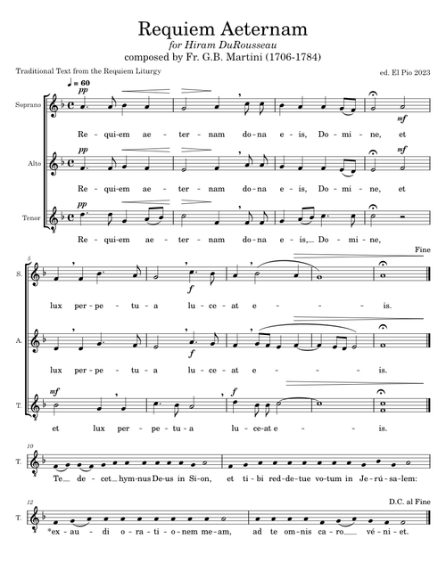 Requiem aeternam – Giovanni Battista Martini