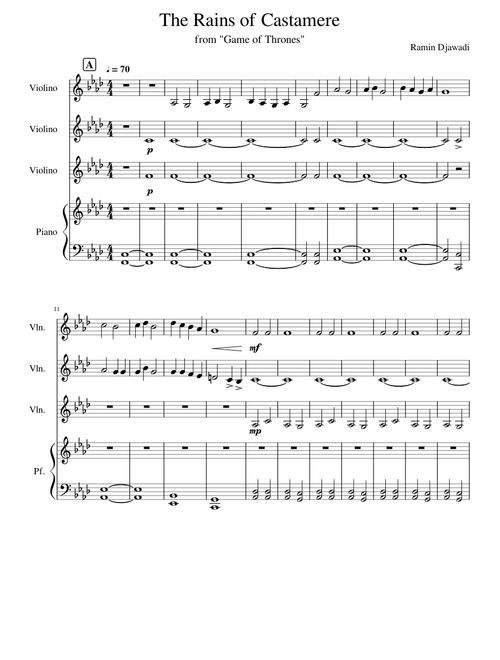 The Rains of Castamere - from "Game of Thrones", by Ramin Djawadi
