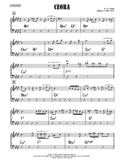 Ceora (Arr. Rammy Music) - Billy Taylor (Lead Sheet - Fake Book)