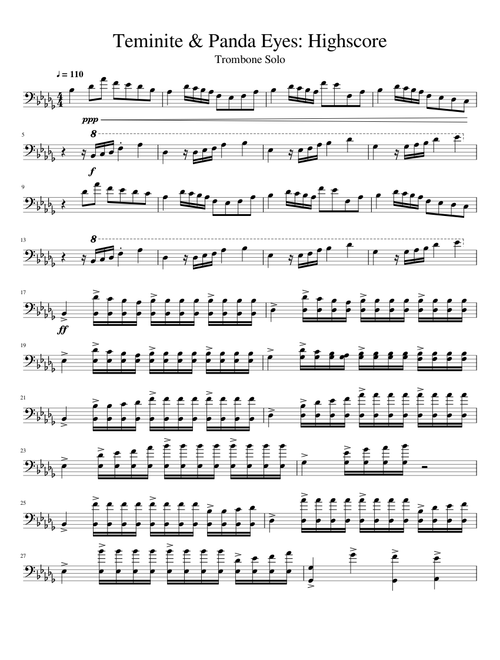 Teminite & Panda Eyes: Highscore - Trombone Solo