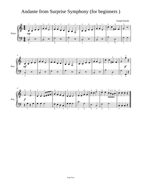 Haydn Surprise Symphony for beginers