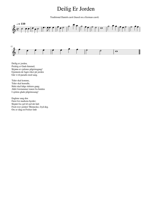 Deilig Er Jorden (Danish / German carol) - B.S. Ingemann