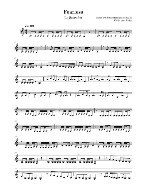 Fearless (Le Sserafim) violin