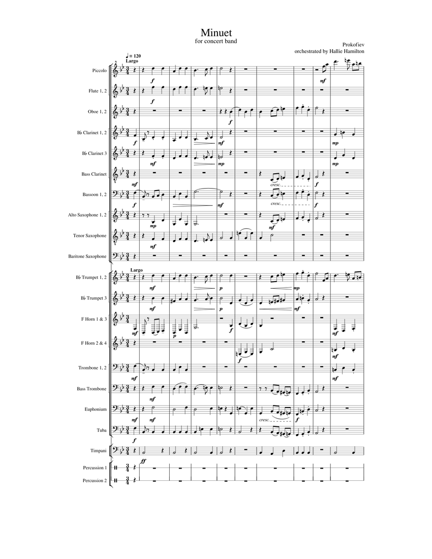 Band Scoring Final (Draft) Sheet Music for Trombone, Euphonium, Tuba ...
