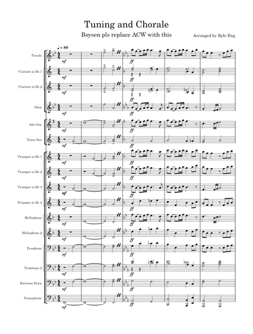 Tuning and chorale but better